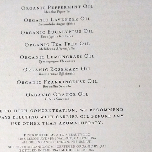 Cliganic USDA Organic Aromatherapy Essential Oils Set 8 pc - 100% Pure Natural - Picture 6 of 8